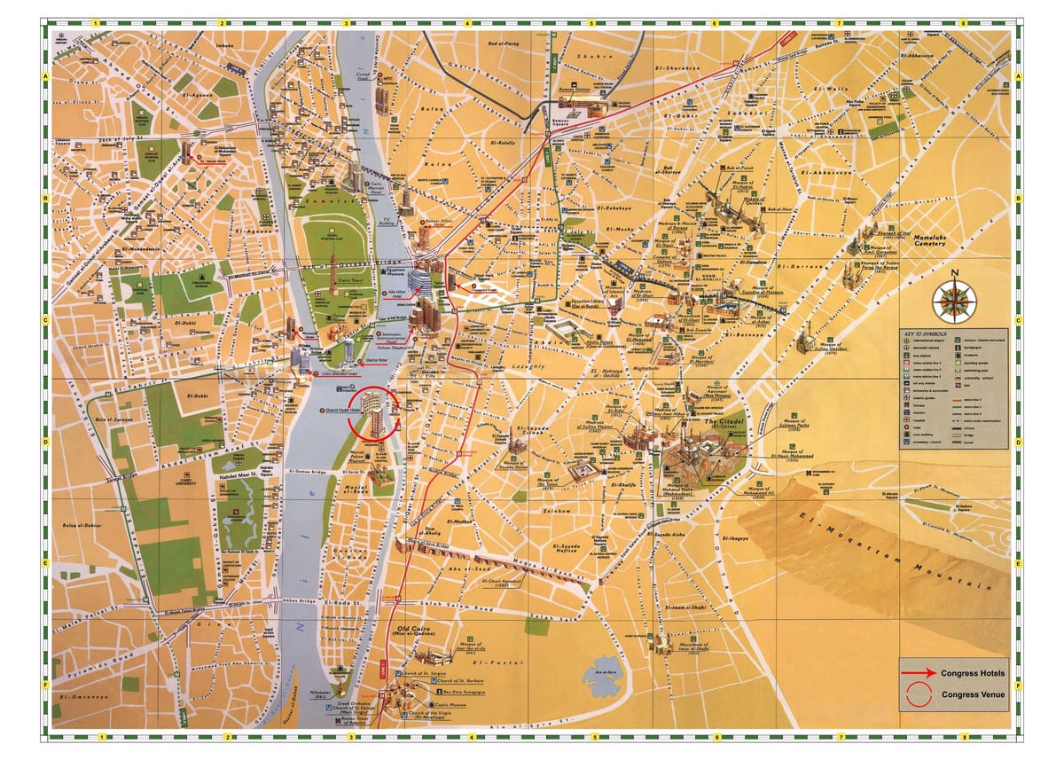 cairo toeristische attracties kaart