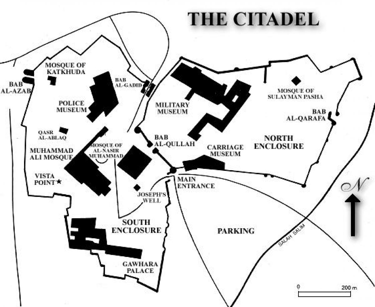 Kaart van cairo citadel
