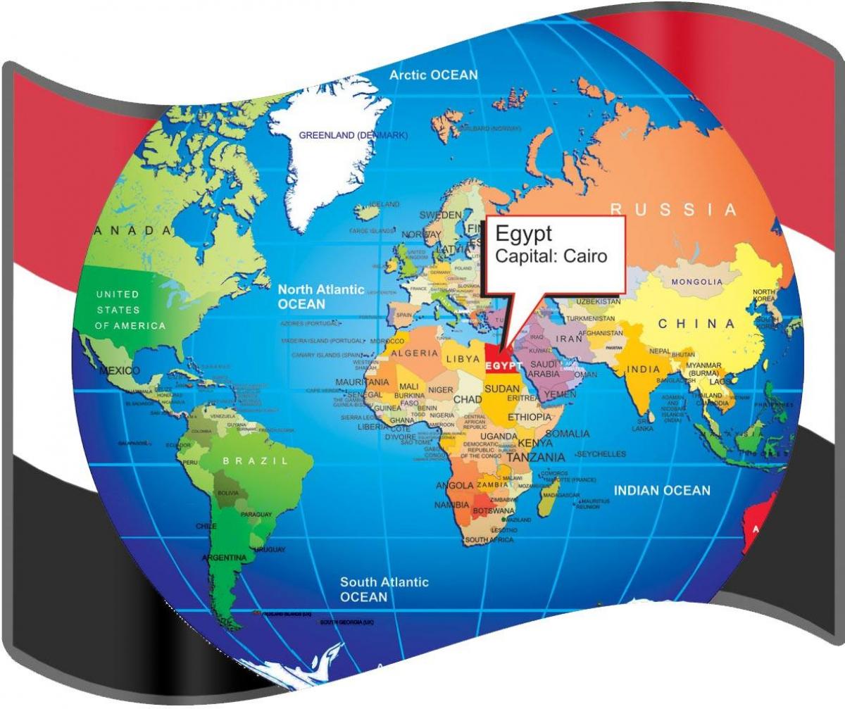 cairo locatie op de kaart van de wereld
