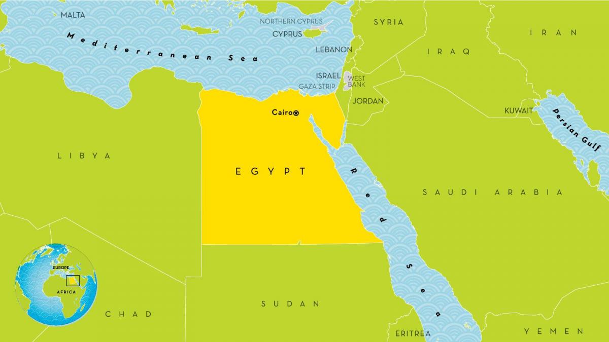 de hoofdstad van egypte kaart bekijken