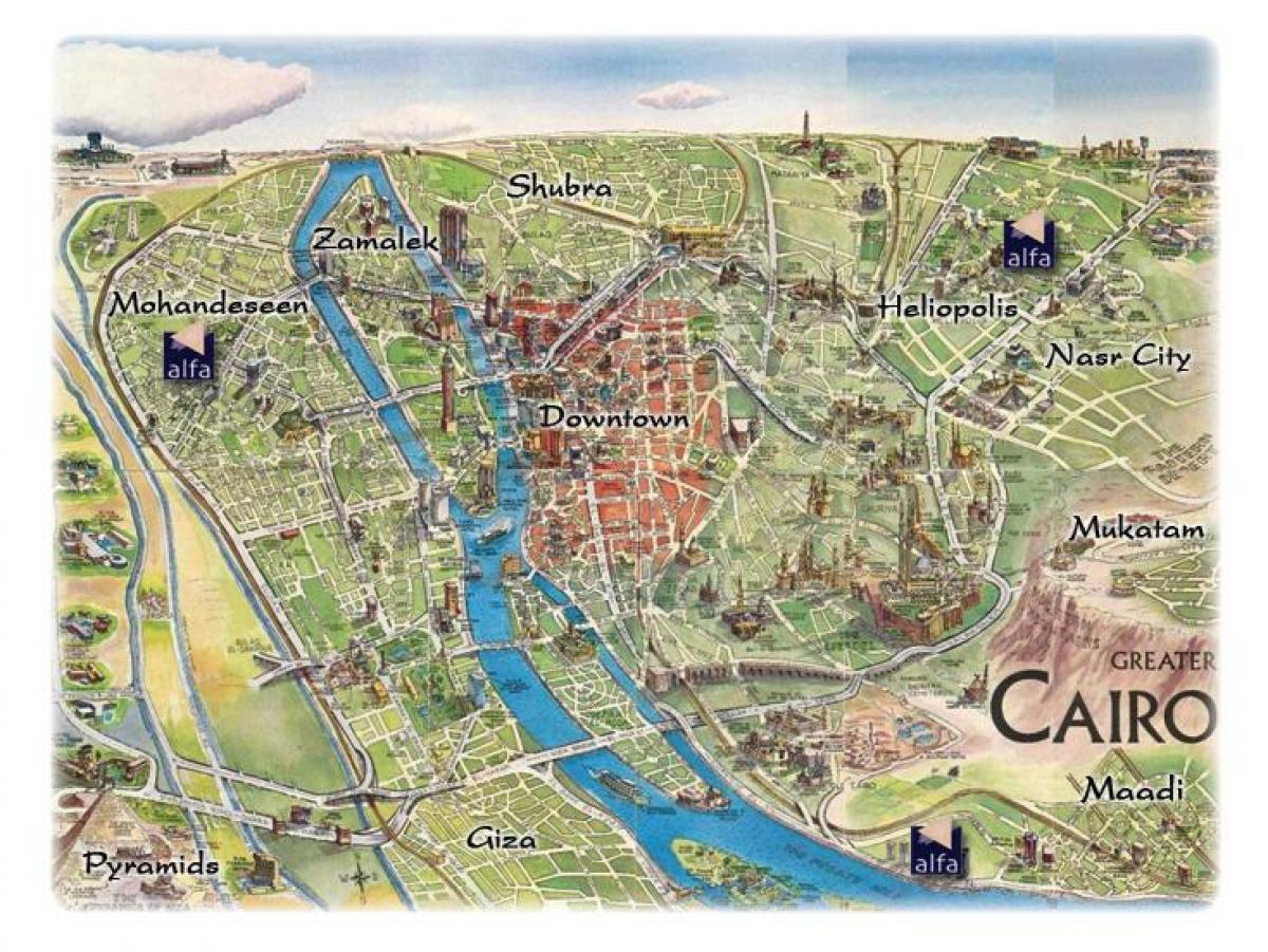 Kaart van mohandeseen cairo