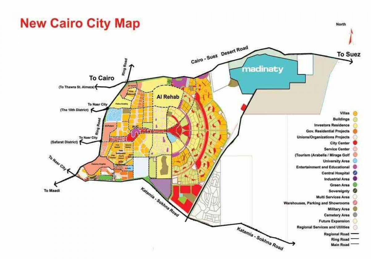 new cairo verbindingen kaart