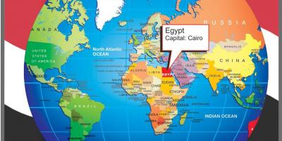 Cairo locatie op de kaart van de wereld