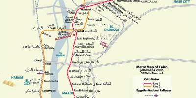 Cairo metro kaart 2016