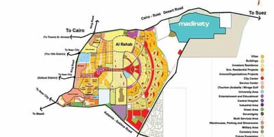 Kaart van new cairo city