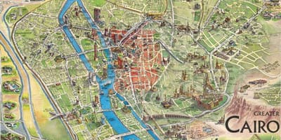 Kaart van het oude cairo